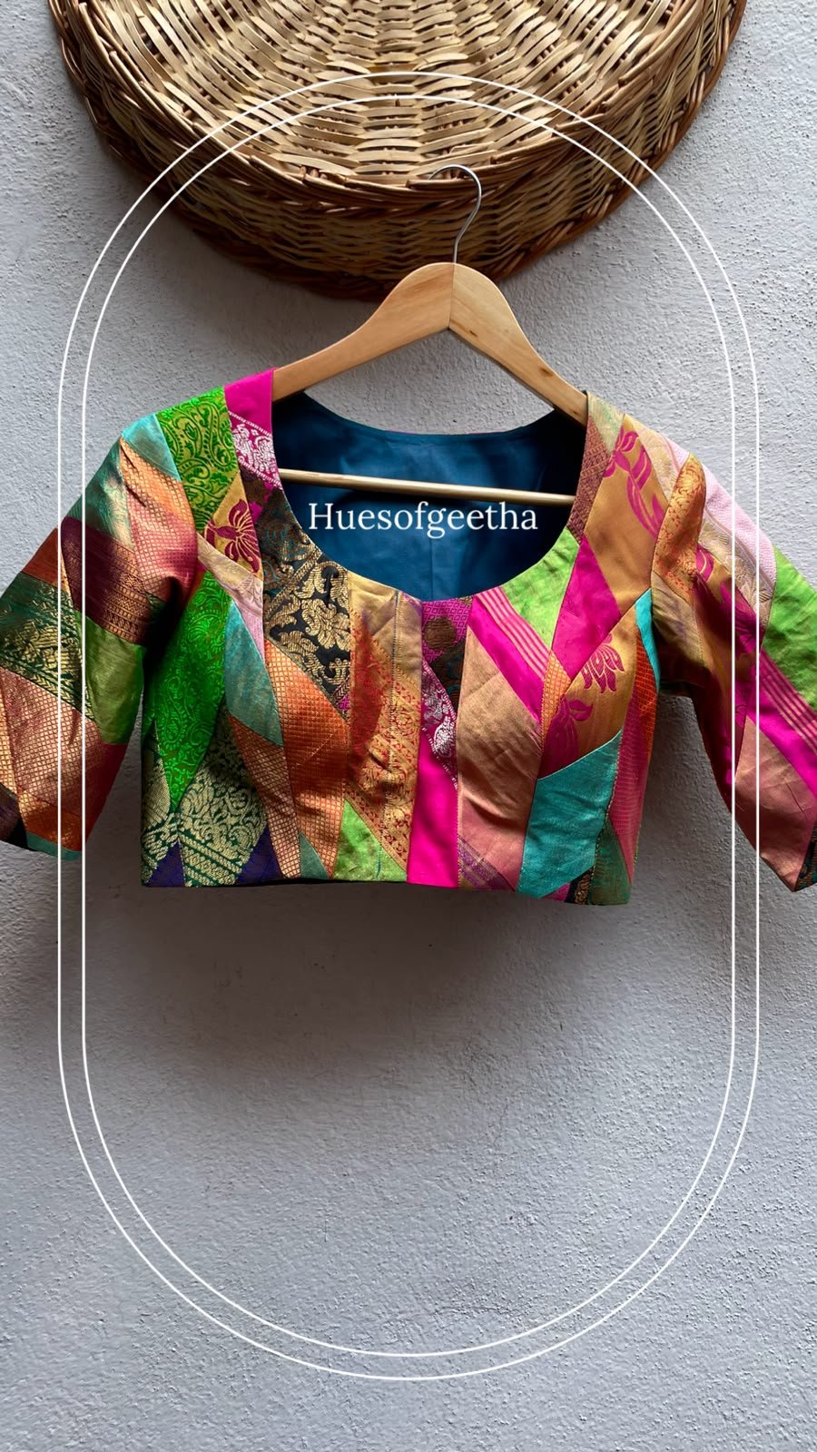 Multicolour Chevron Patchwork Blouse